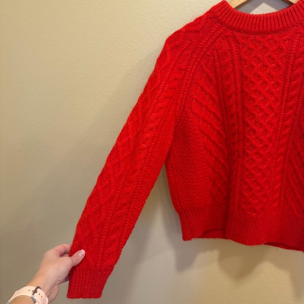 Demylee Red Cable Knit Wool Mohair Sweater XS oversized - Picture 8 of 9